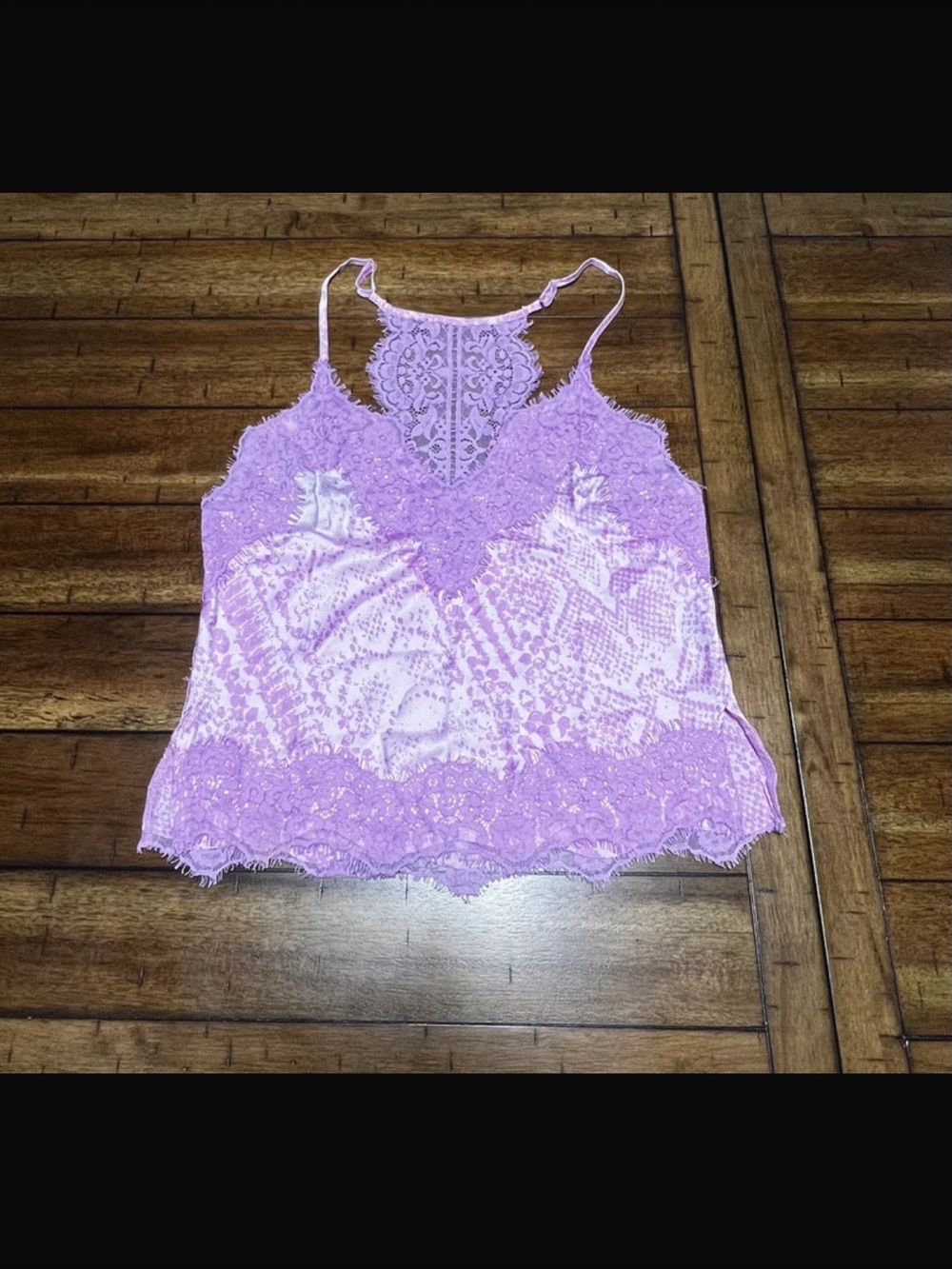 Delicate Lavender Lace-Back Camisole